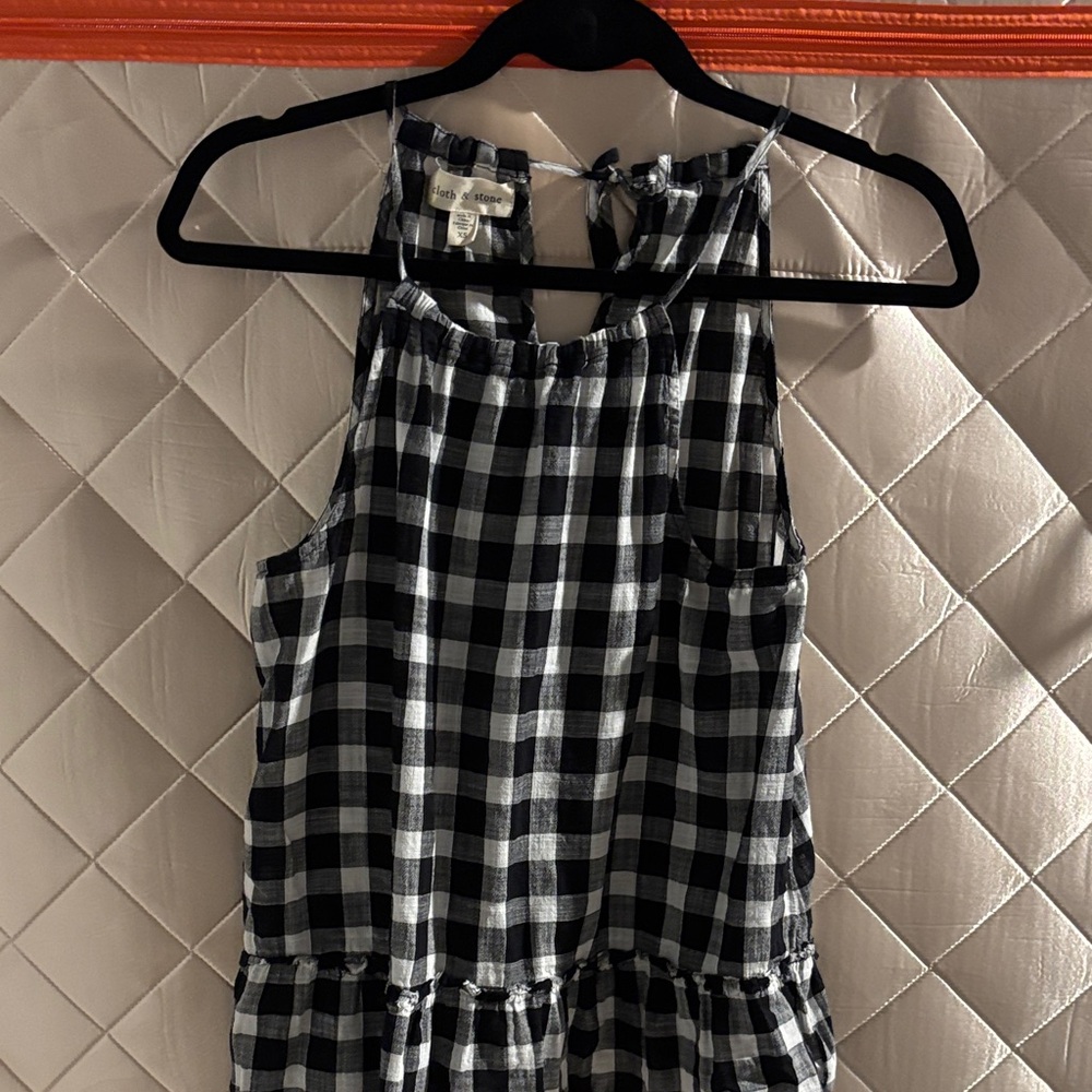 Cloth & Stone Monochrome Checkered Top